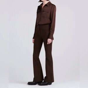 Derek Lam 10 Crosby Brown Flare Pants - NWT